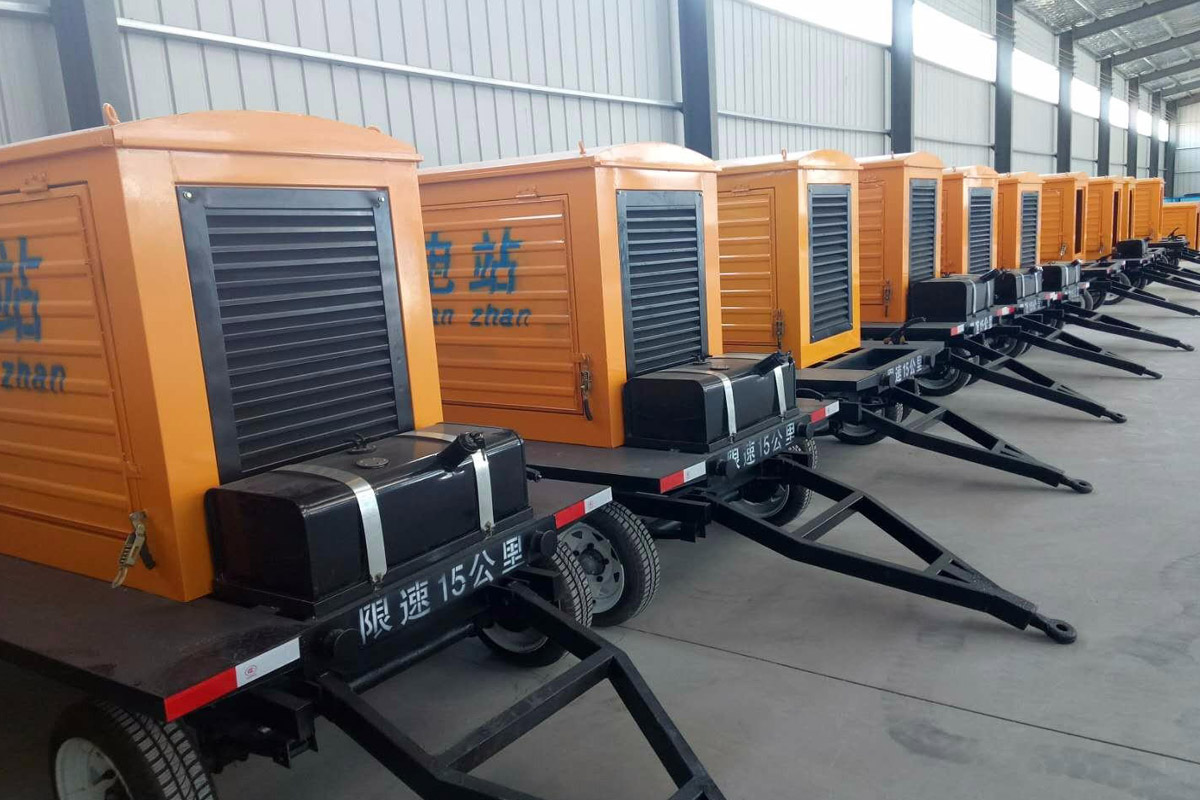 界首发电机租赁施工现场